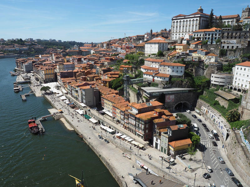 Ribeira area of Porto from Ponte Dom Luis 1