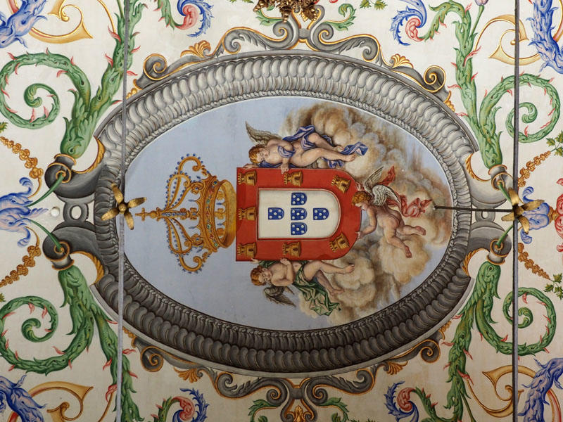On the ceiling of St. Michaels Chapel, University of Coimbra