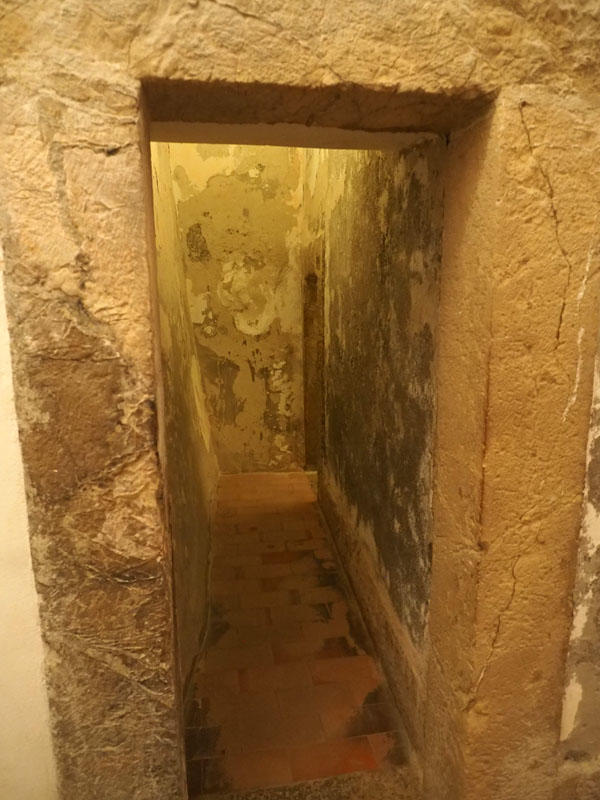 Entry to one of the prison rooms beneath the library
