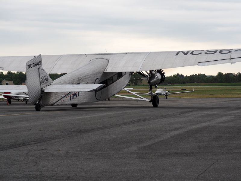 Ford 5-AT-B Trimotor departing to its parking area