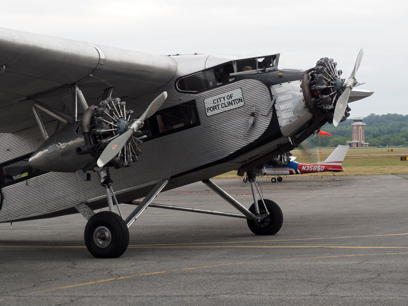 Ford 5-AT-B Trimotor starting up to depart to parking area