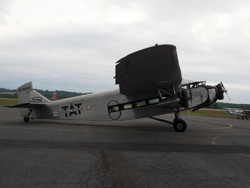 Ford 5-AT-B Trimotor departing to its parking area