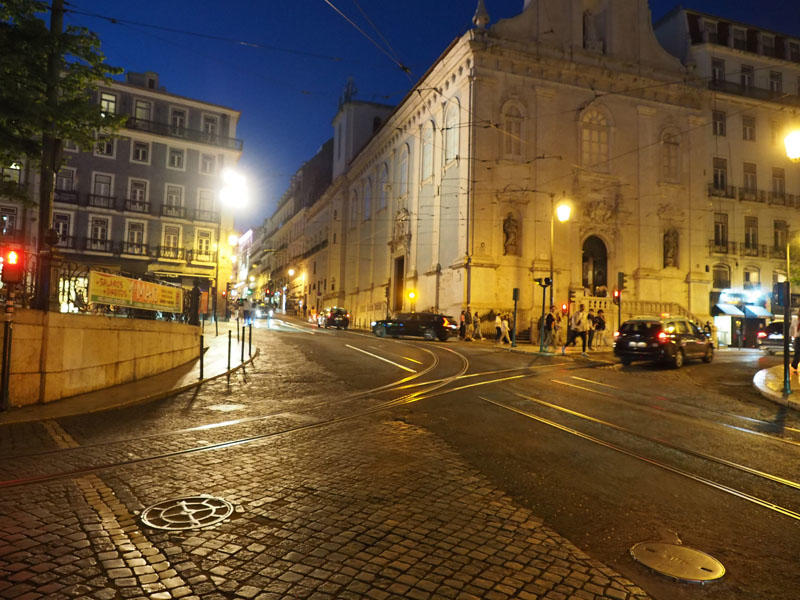 Streets of Lisbon at night