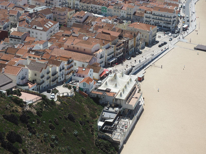 Looking down on the lower section of Nazare