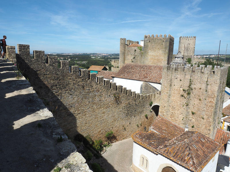 On the castle wall at Obidos