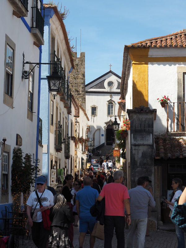 Main place for tourists in Castelo de Obidos