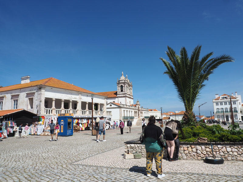 Plaza in the upper section of Nazare