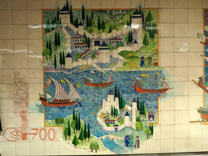 Mural in the Istanbul subway