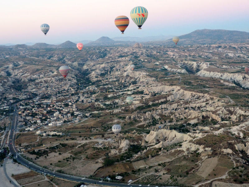 Balloons in the early morning