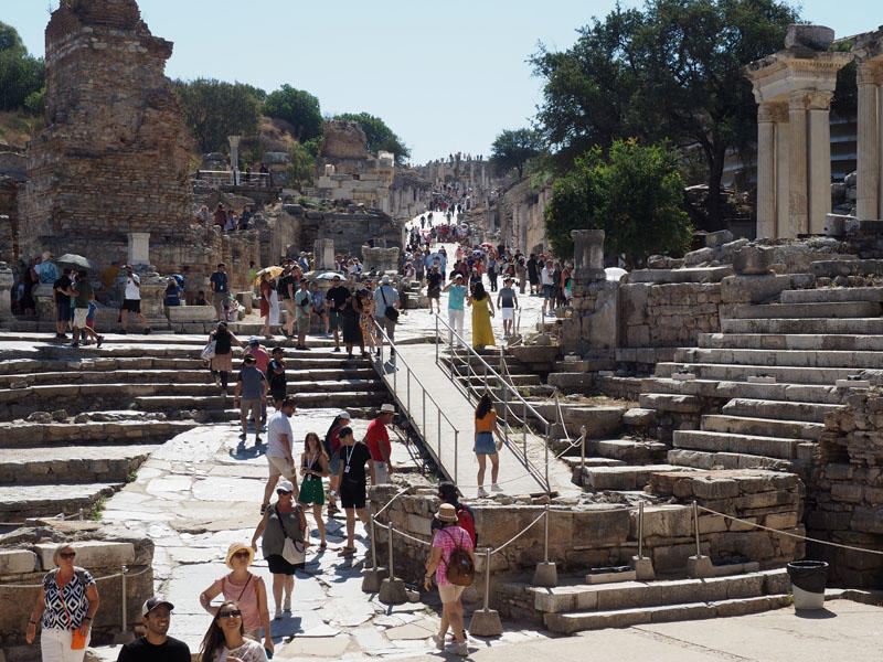 Looking up the Street of Curetus from the Celsus Library