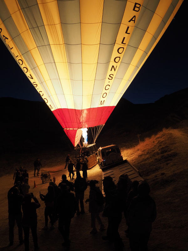 Approaching our balloon