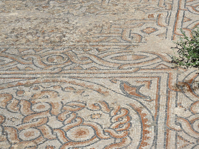 Mosaic floor in the Alytarchs Stoa