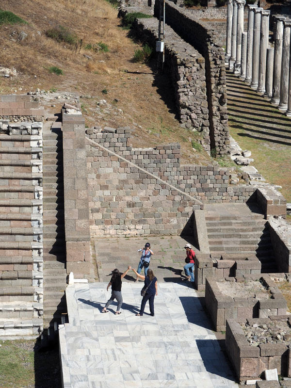 In the Ampitheater at the Askelpion of Pergamon