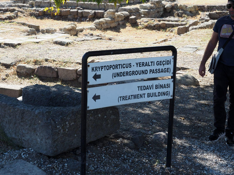 Sign at the Asklepion of Pergamon