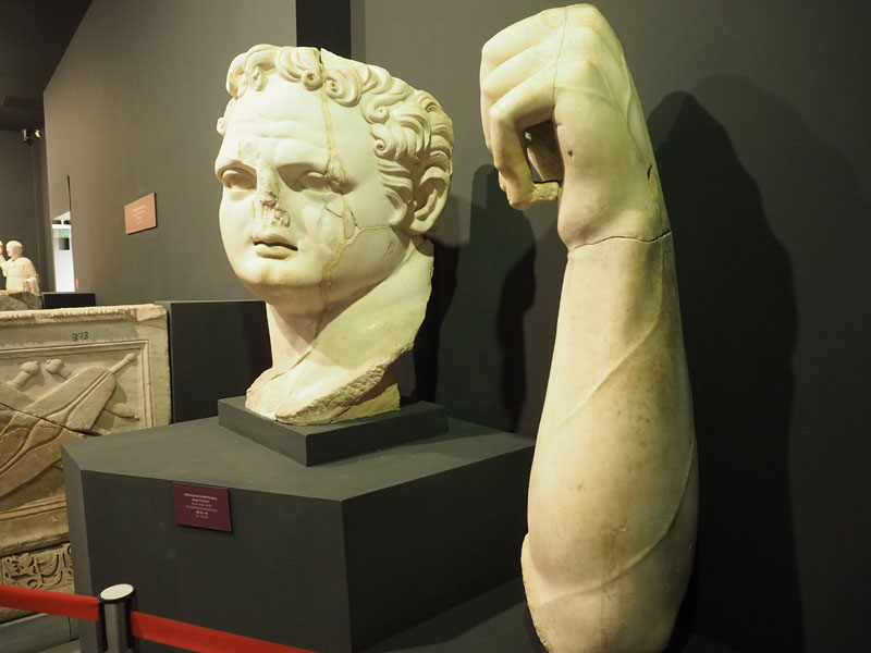 Remains of statue of Nero - Ephesus Museum