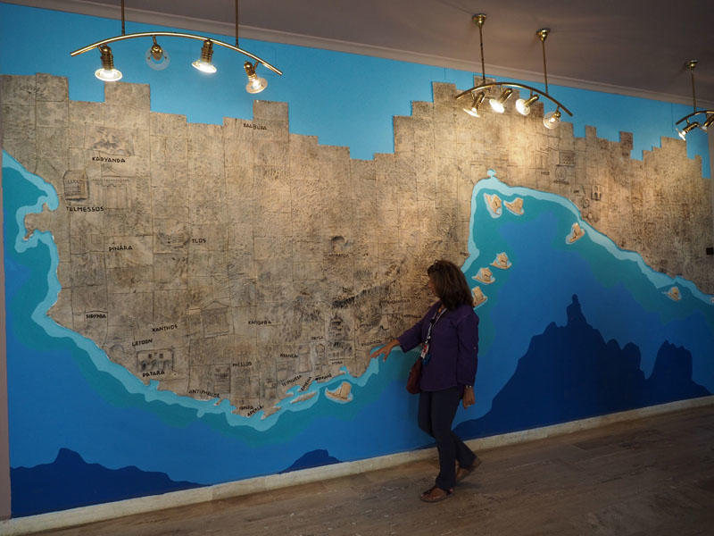 Historic map in Antalya museum
