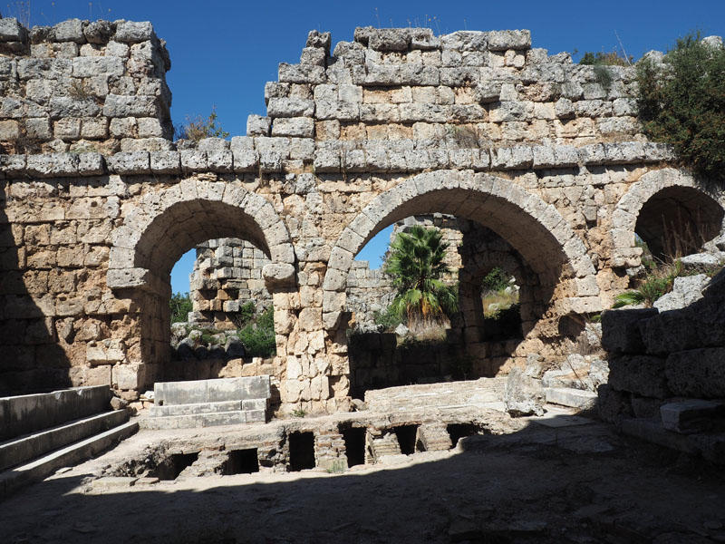 The ruins of the Calidarium of the Roman baths