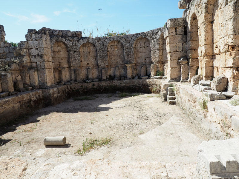 The changing area of the roman bath
