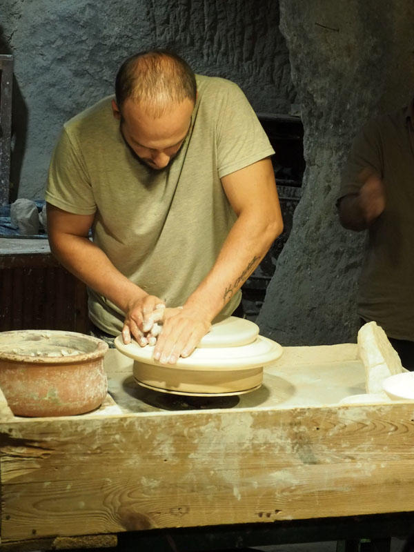 A pottery demonstration