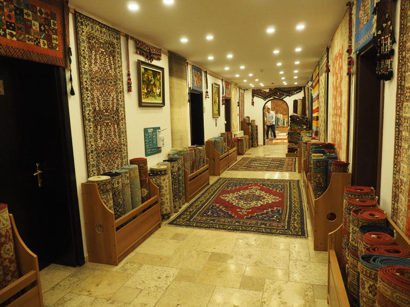 At the carpet store and factory