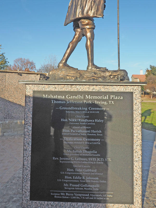 Mahatma Gandhi Memorial Plaza, Irving