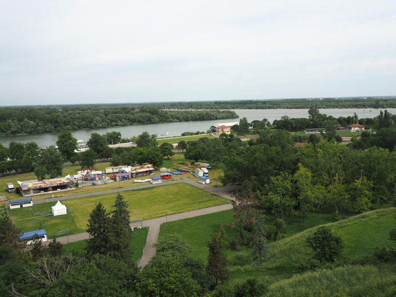 Second confluence of the Seva river with the Danube