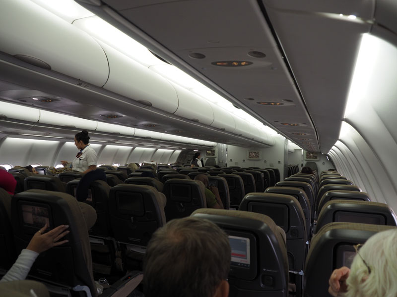 A mostly empty flight home!