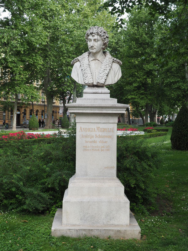 Andrija Medulić statue - Zrinjevac Park