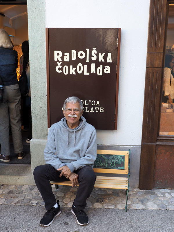 At the chocolatier's store in Rodovljica