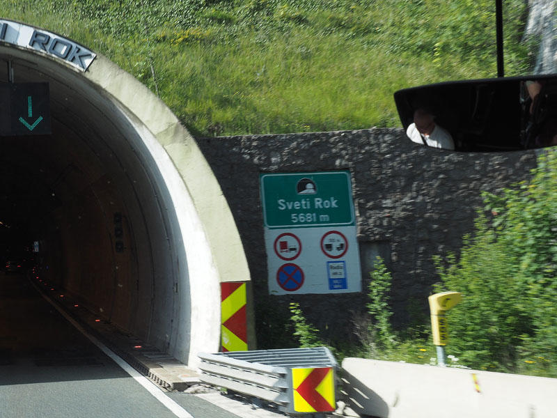 Entering Sveti Rok Tunnel