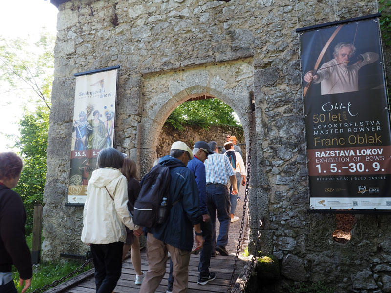 Entering Bled Castle