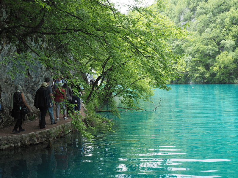 Walking beside a lake