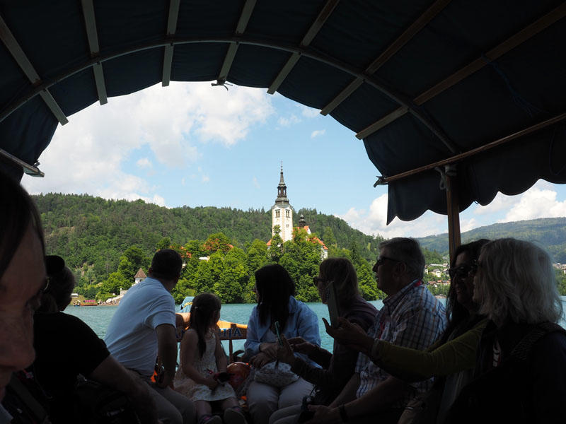 View of Bled Island from the boat