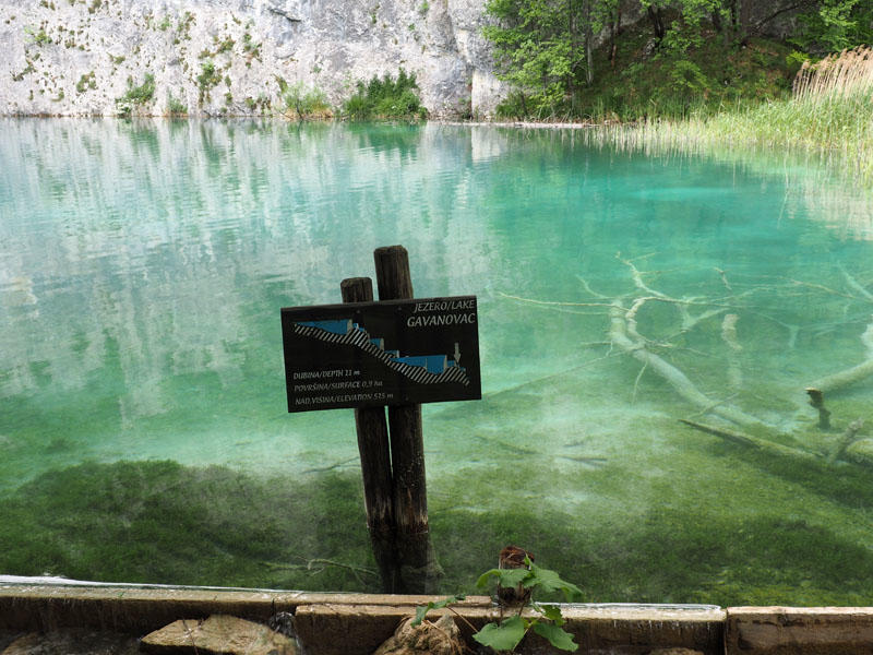Sign for one of the lakes
