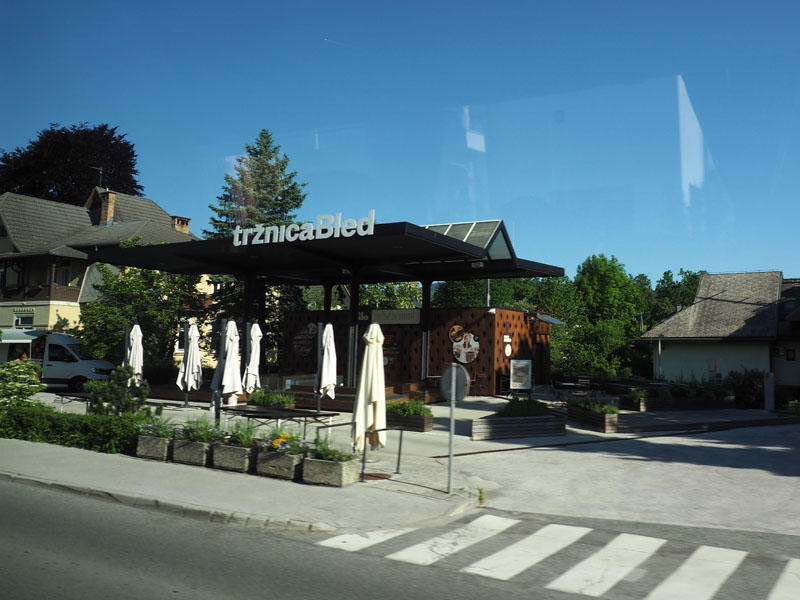 The Bled Farmers Market seen on our way out of town