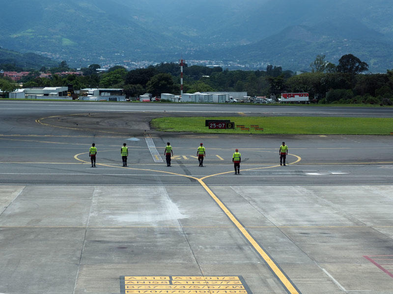 Walking the taxiway