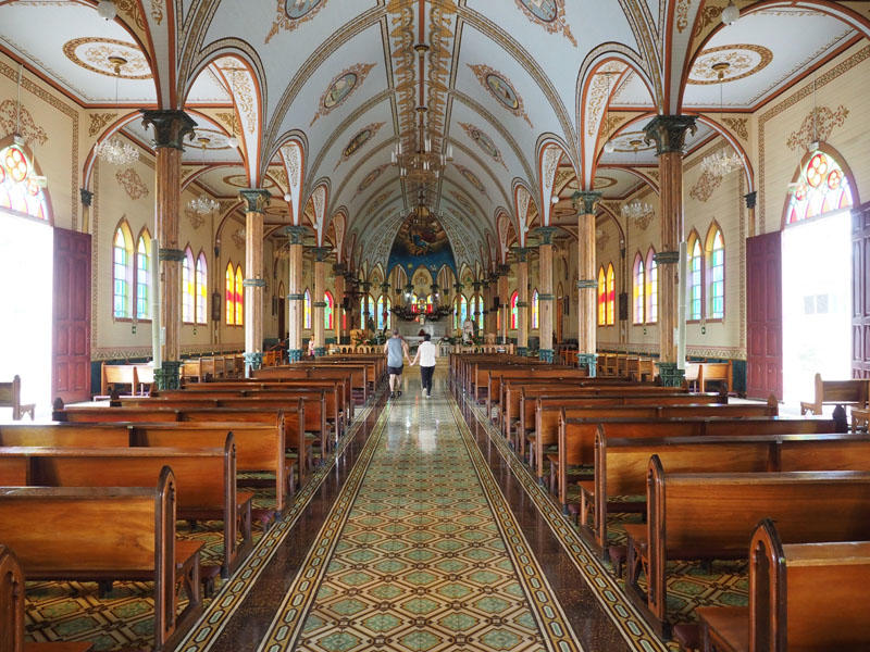 Inside the Iglesia de San Rafael
