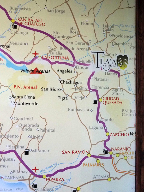 The area of travel
