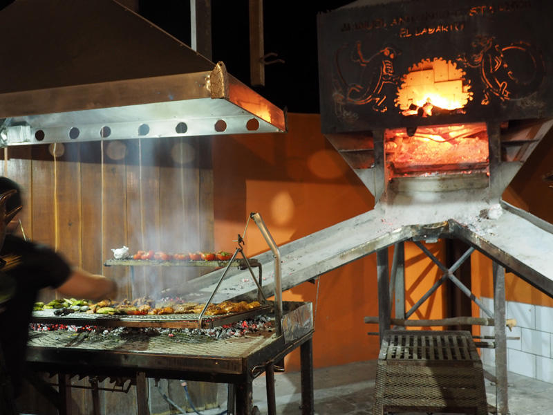 The grill at the restaurant