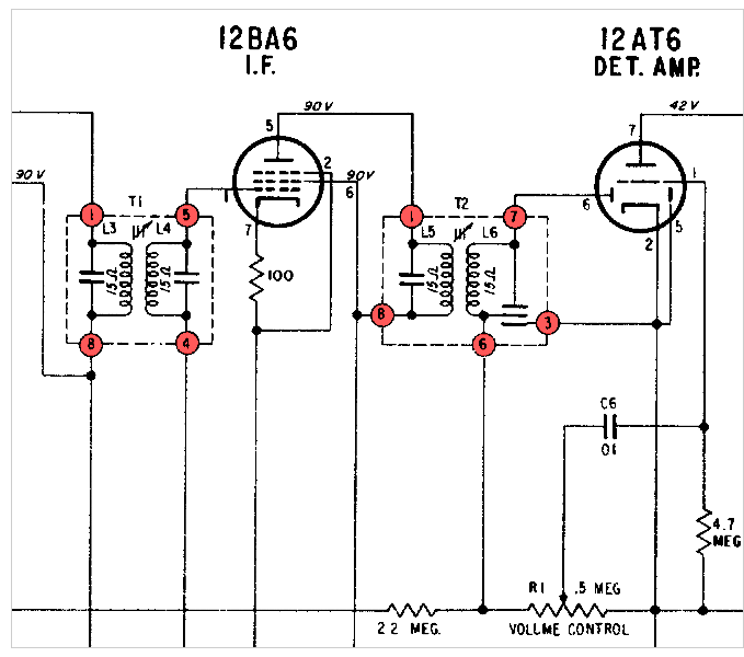 Xfmr Wiring Diagram Antique Radio Forums • View topic - Need IF Xfmr Info On Zenith Mod. A515 (1957)