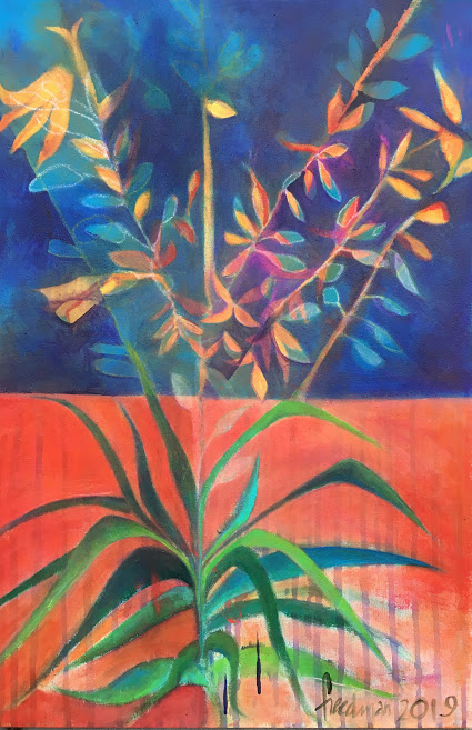 yucca1 24 x 36  acrylic on canvas, 2019