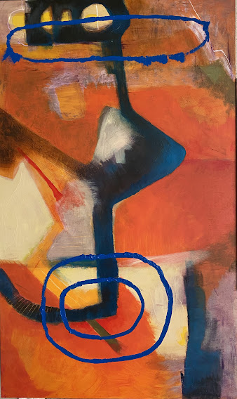 abstract in orange. my first intention was orange. that became the priority. and then non-representation of object