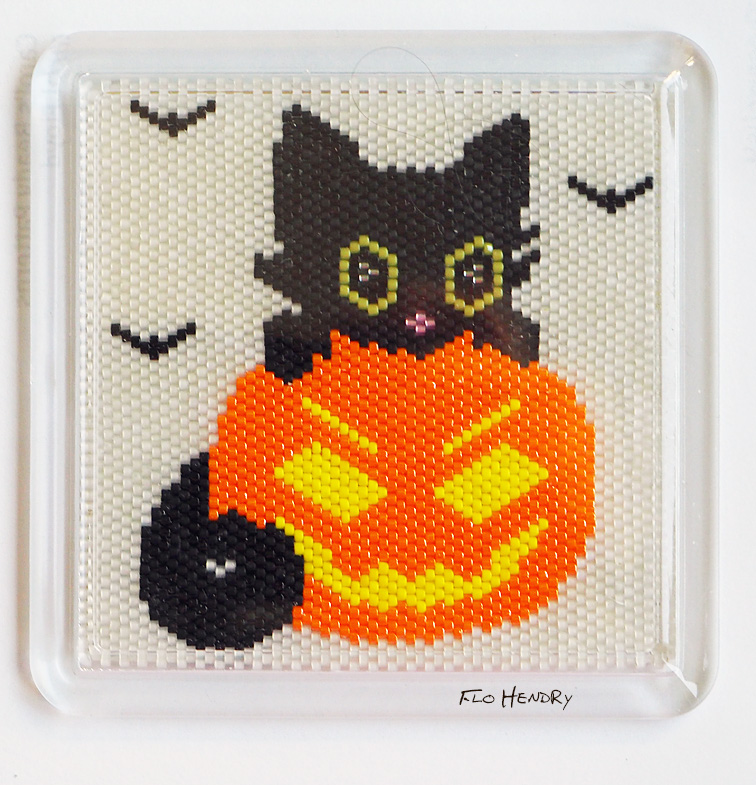 Coaster Carolynne Floyd Halloween Cat.jpg