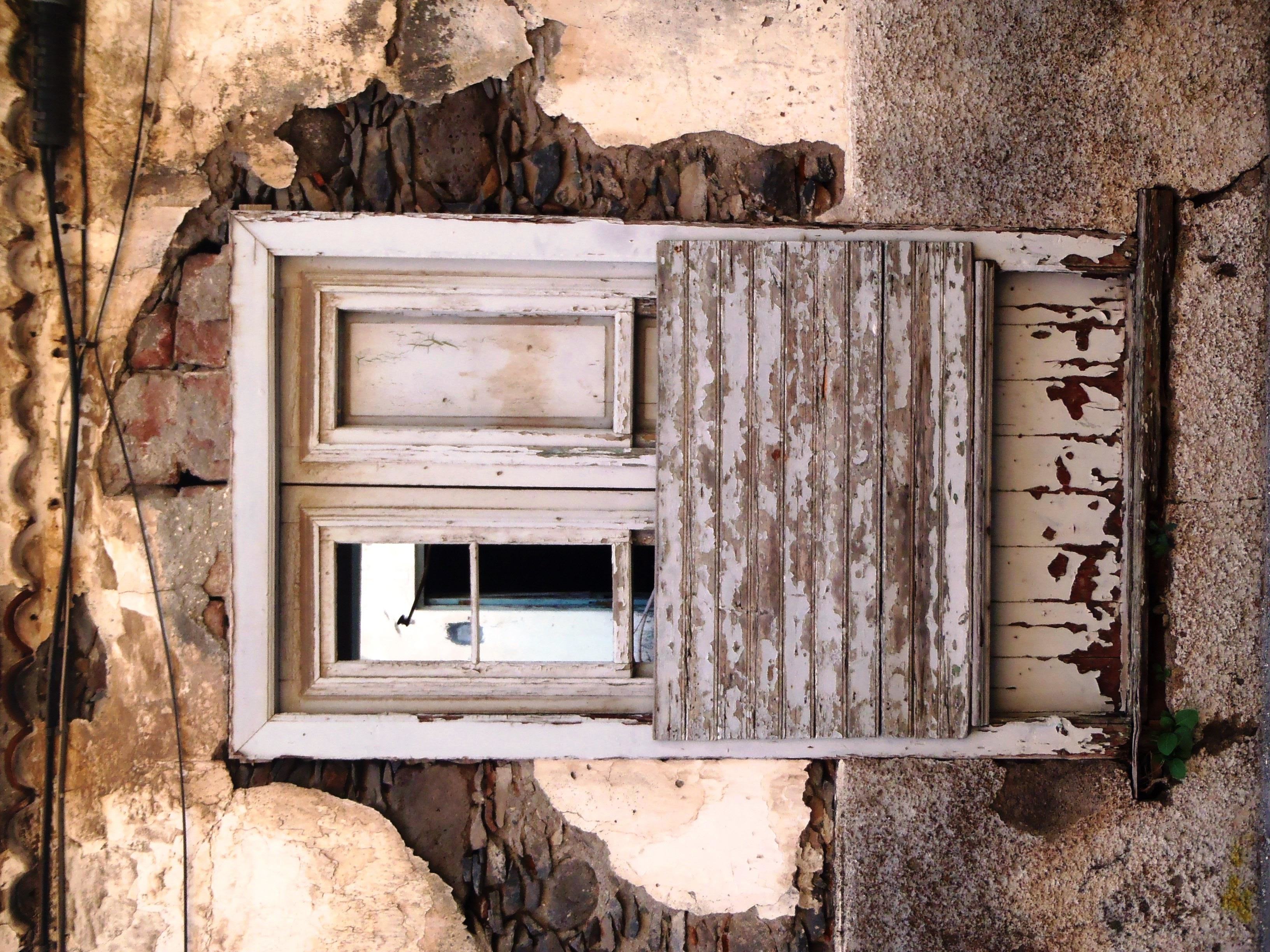 Boarded window
