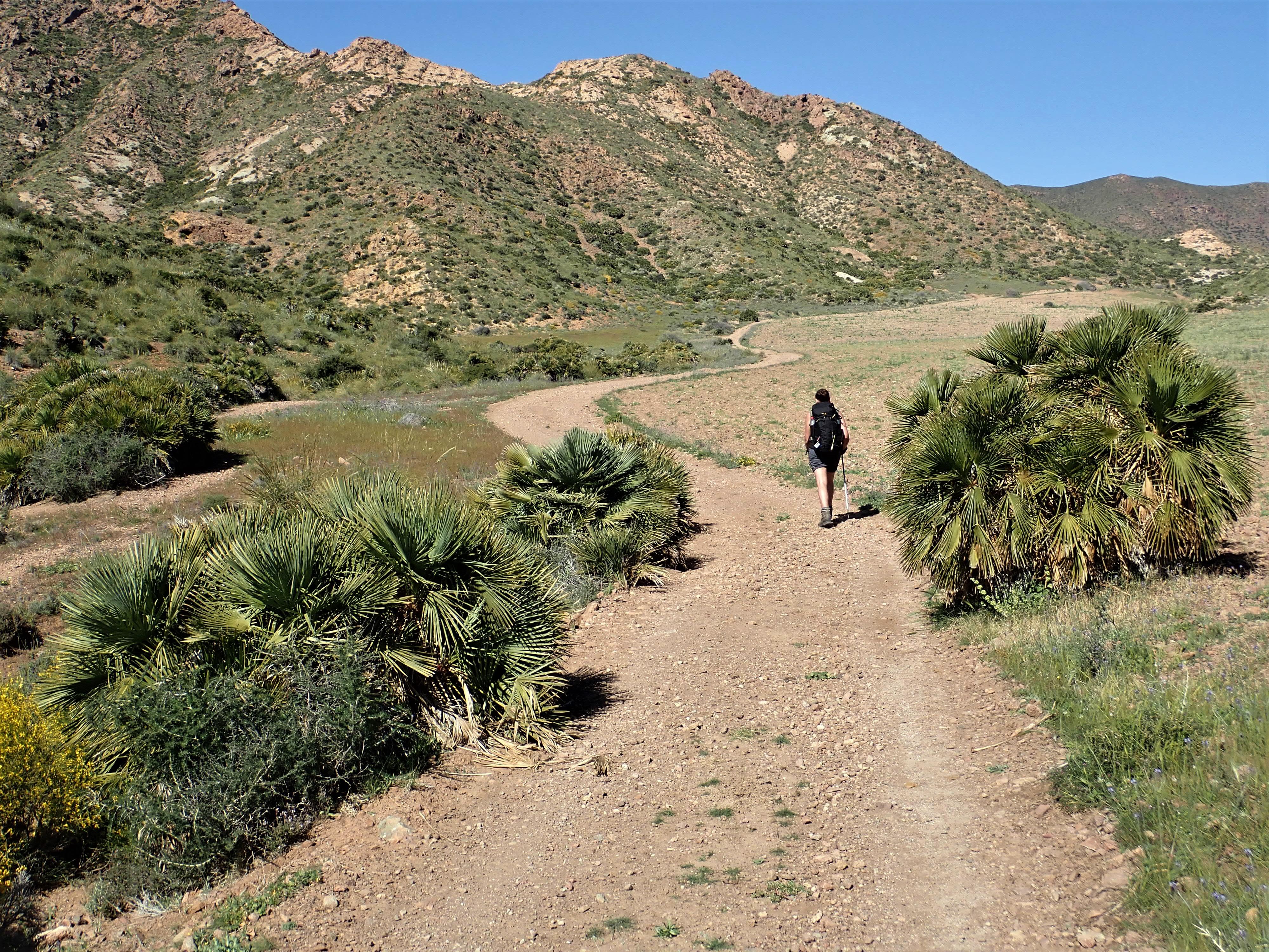Hiking inland