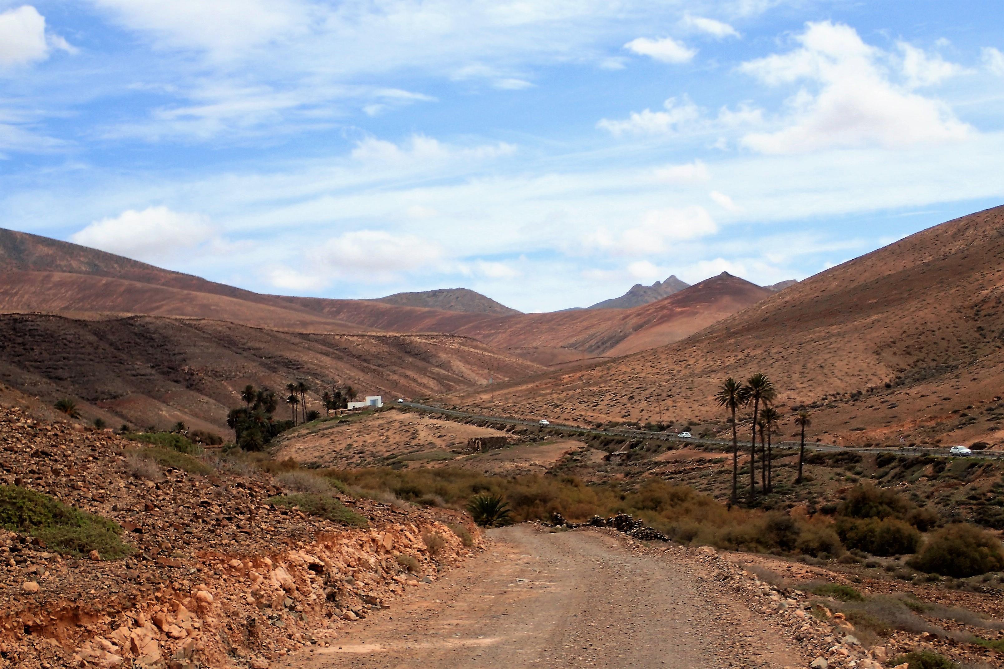 Hiking inland