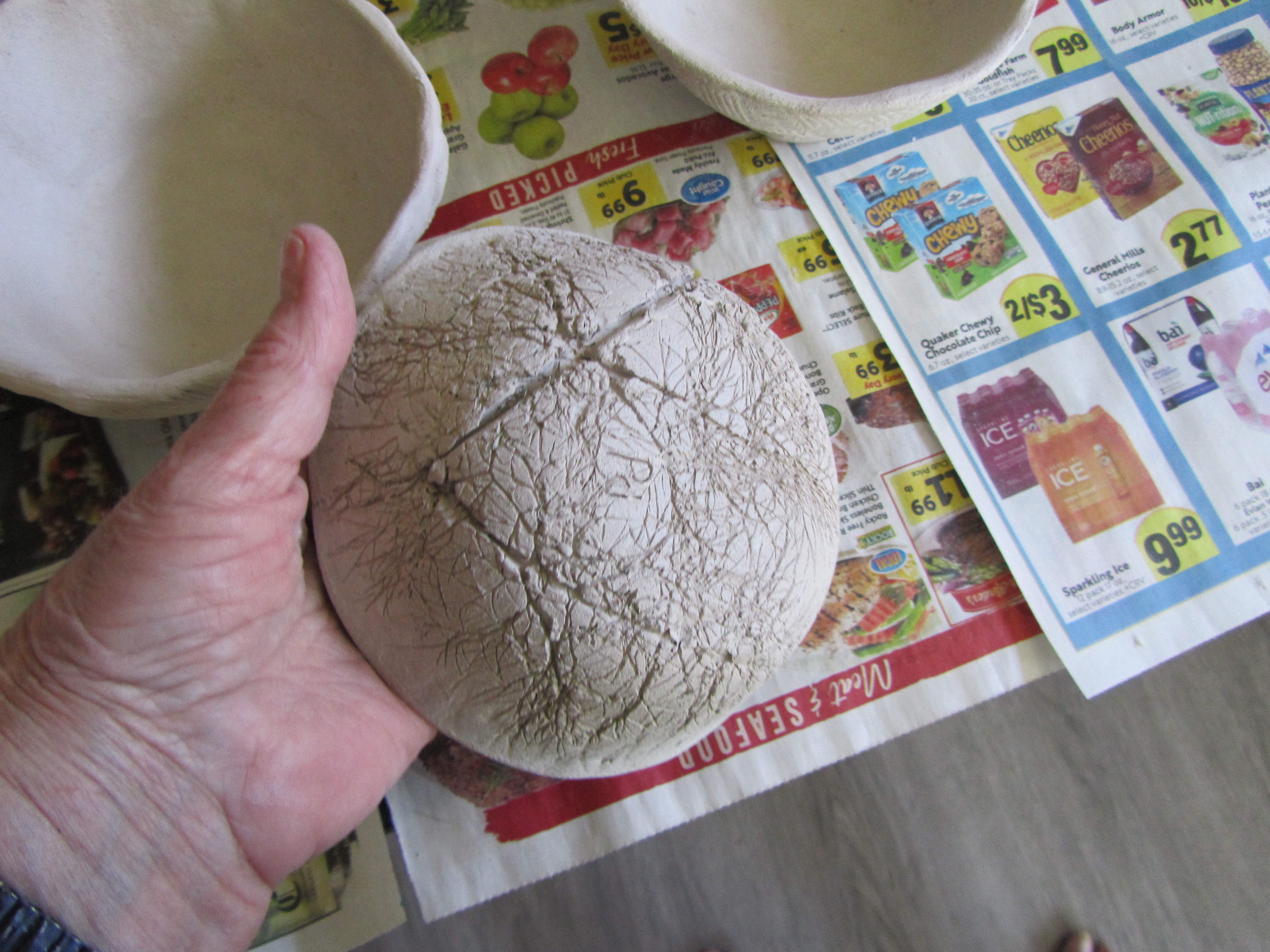bowl with wild anise rolled into slab