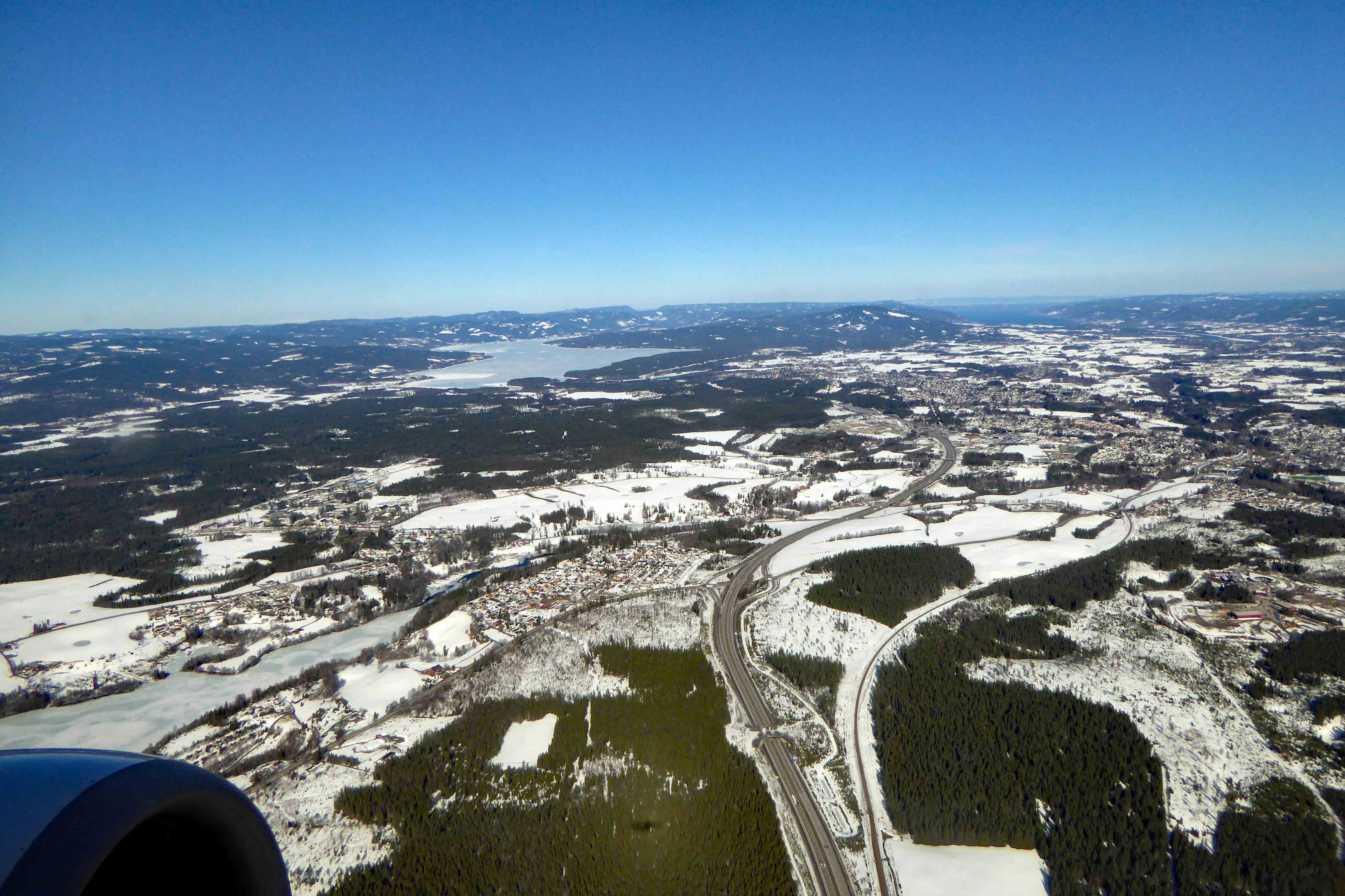 Flying out of Olso, Norway