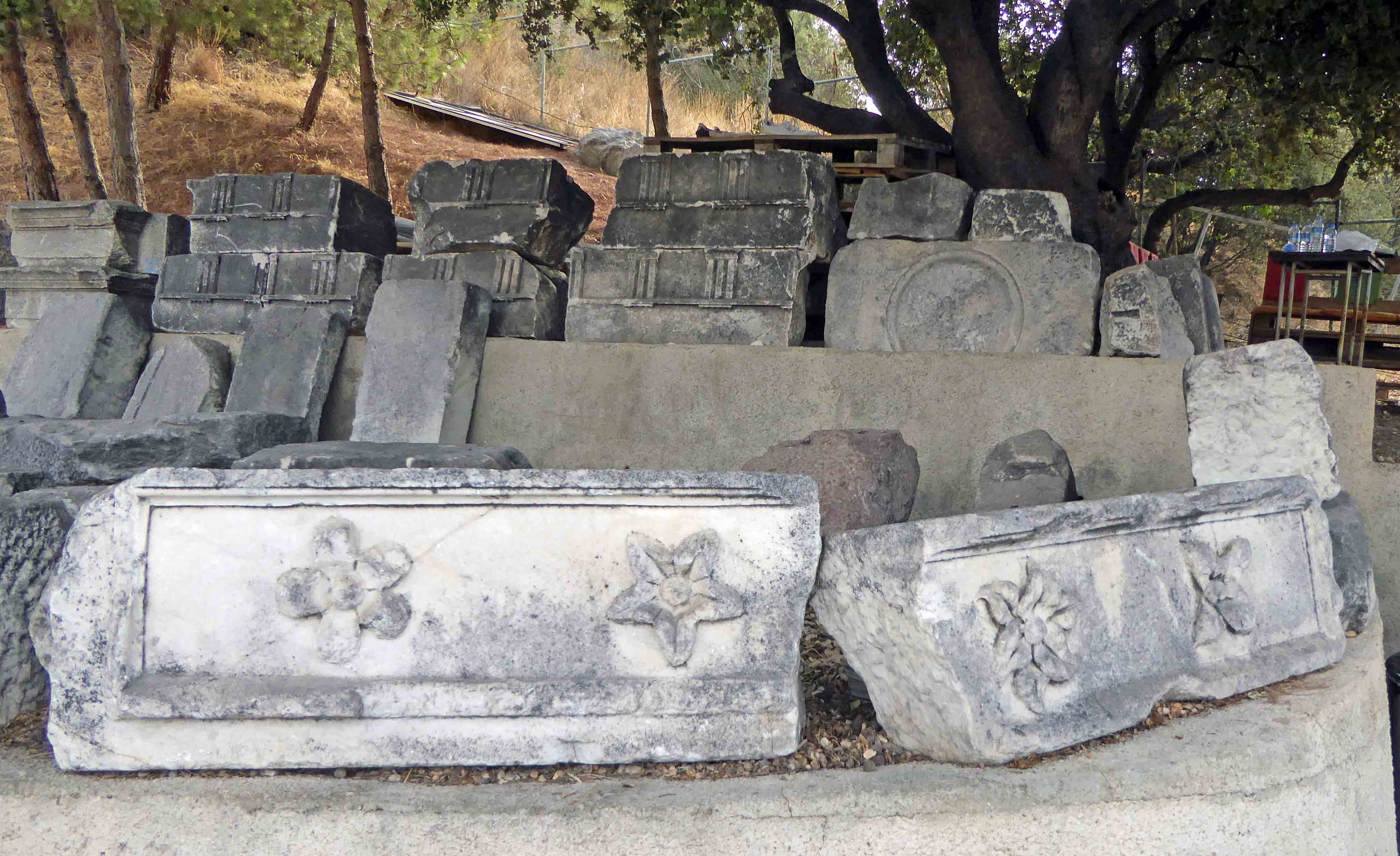 Decorations from the 4th Century BC entrance to Bodrum amphitheater