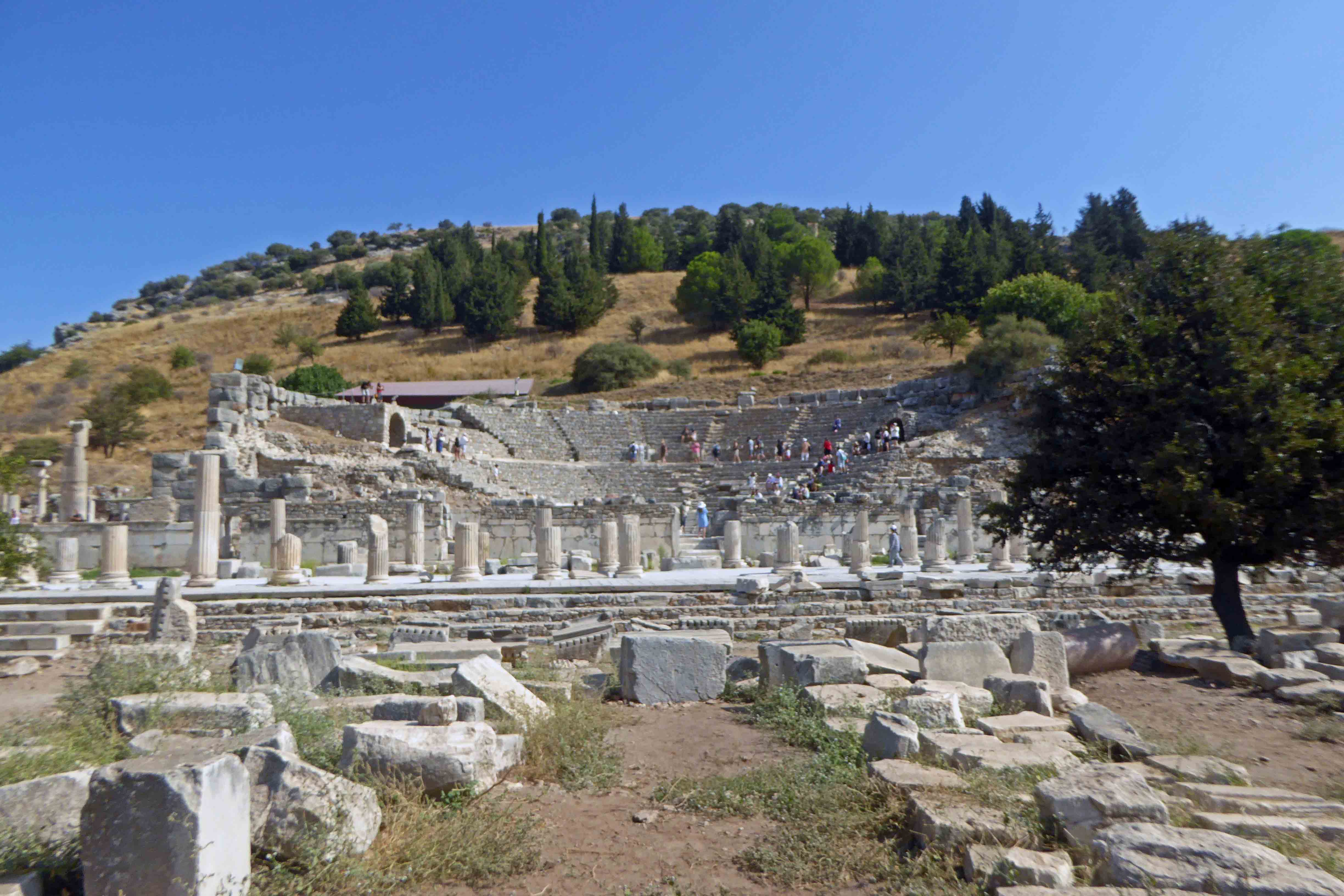 Odeum Theater in Ephesus was commissioned around 150 AD and served as a city council chamber